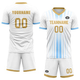 Custom White Blue Soccer Sets Jersey Personalized SCJ101-D020131-10
